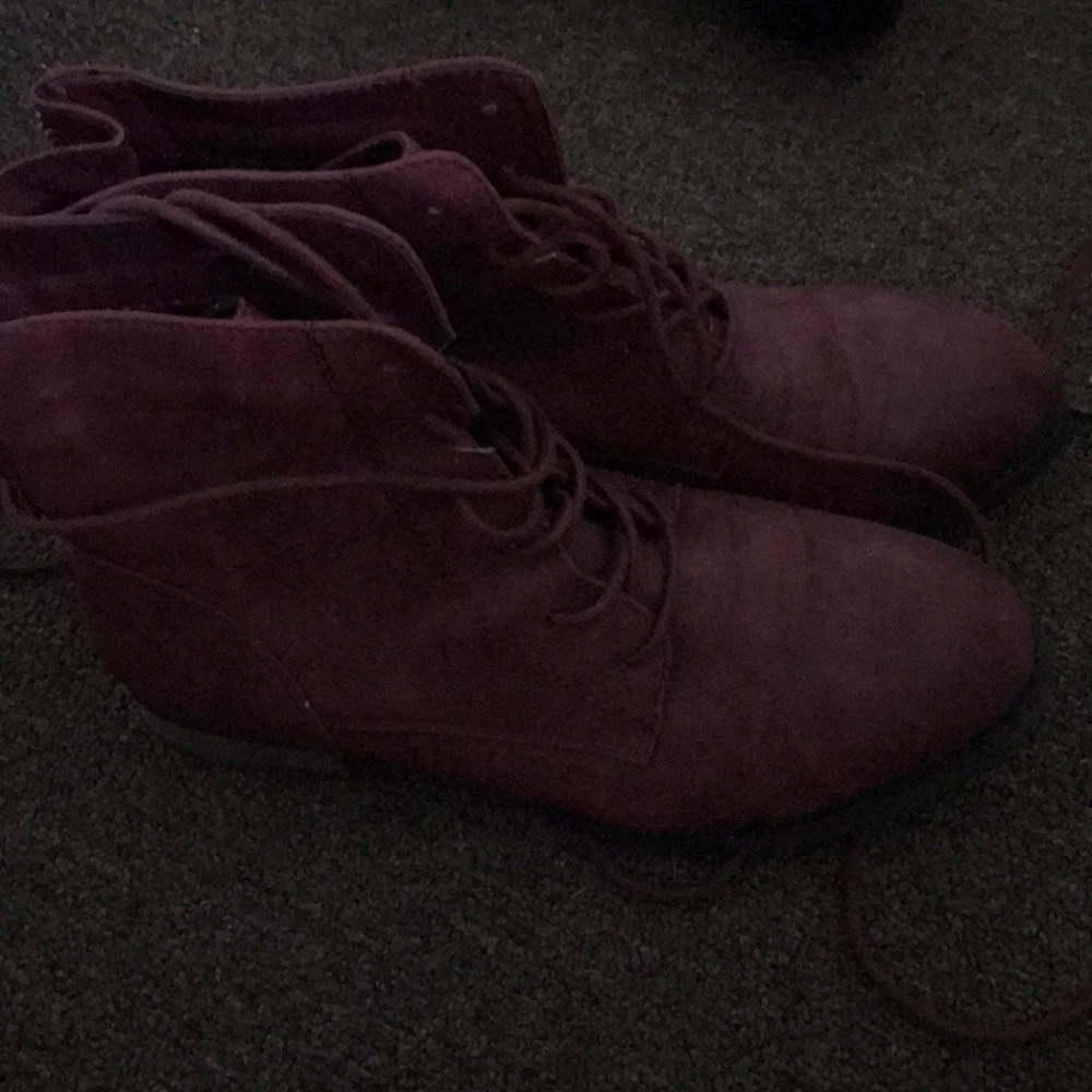 Burgundy call it spring combat boots